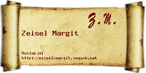 Zeisel Margit névjegykártya